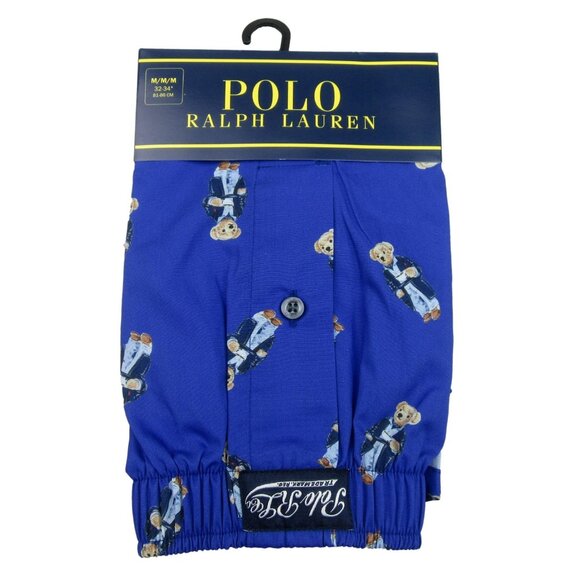 Polo Ralph Lauren Bear Boxer Briefs Mens Size Medium Royal Blue NEW - Picture 1 of 11